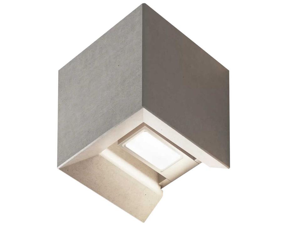 Cobu 2-Light Integrated LED Outdoor Wall Sconce in Natural Concrete