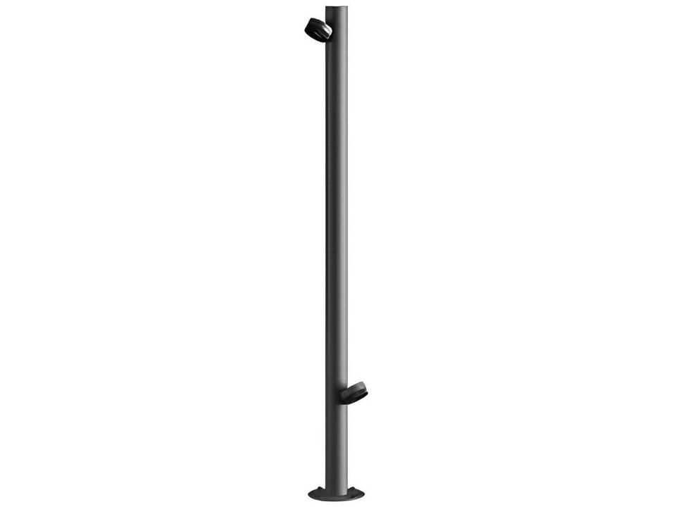 Jaco 2-Light Outdoor Floor Lamp in Mineral Brown Aluminum