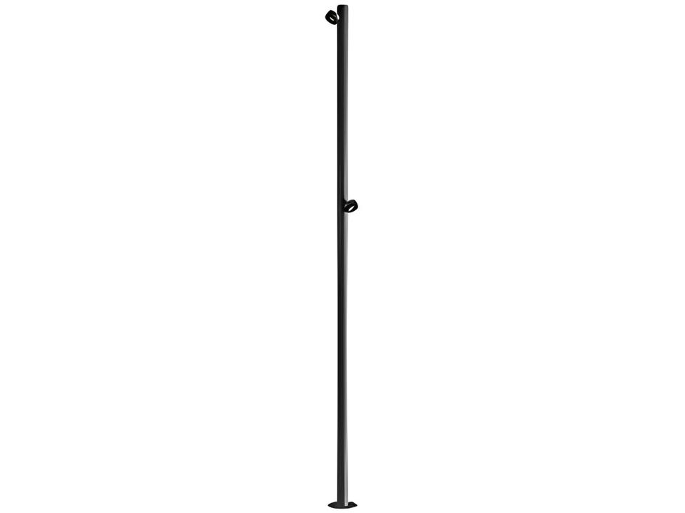Jaco Outdoor LED Floor Lamp 88-Inch Mineral Brown Aluminum