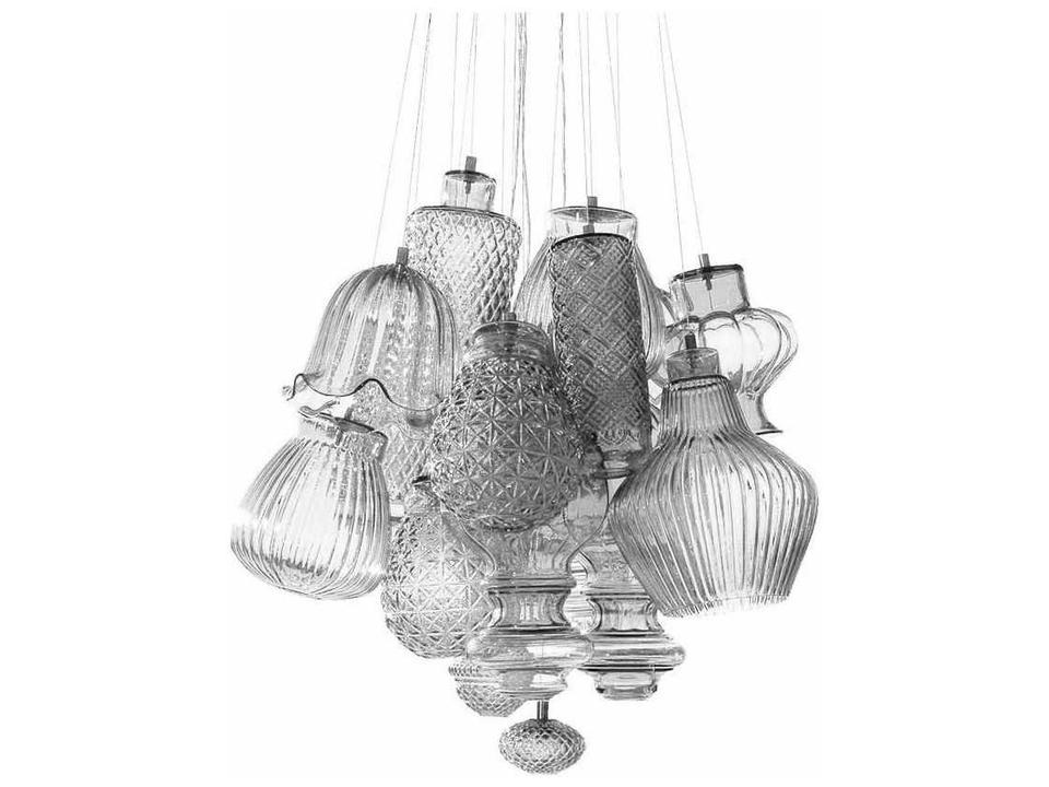 Ceraunavolta 3-Light Blown Glass Multi-Pendant Light in Matte White