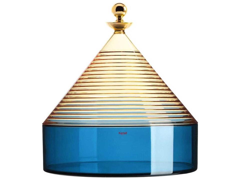 Trullo Decorative Storage Container Yellow Blue