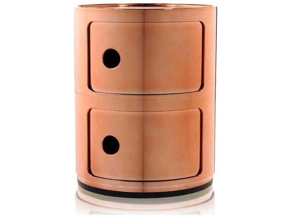 Componibili Metal 2-Tier Modular Storage Unit in Copper