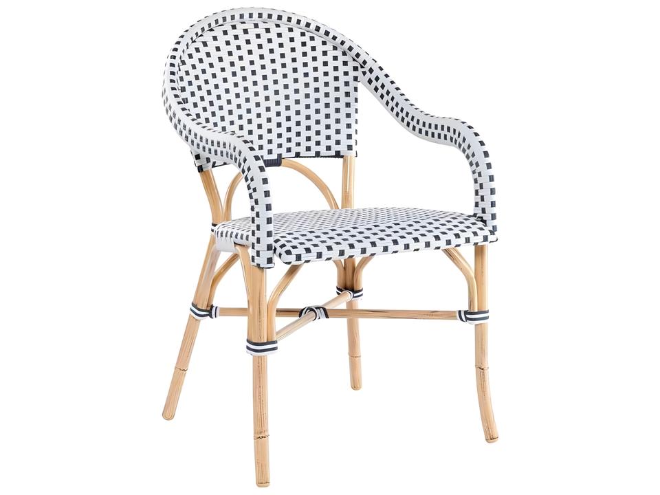 Café Wicker Stacking Dining Arm Chair