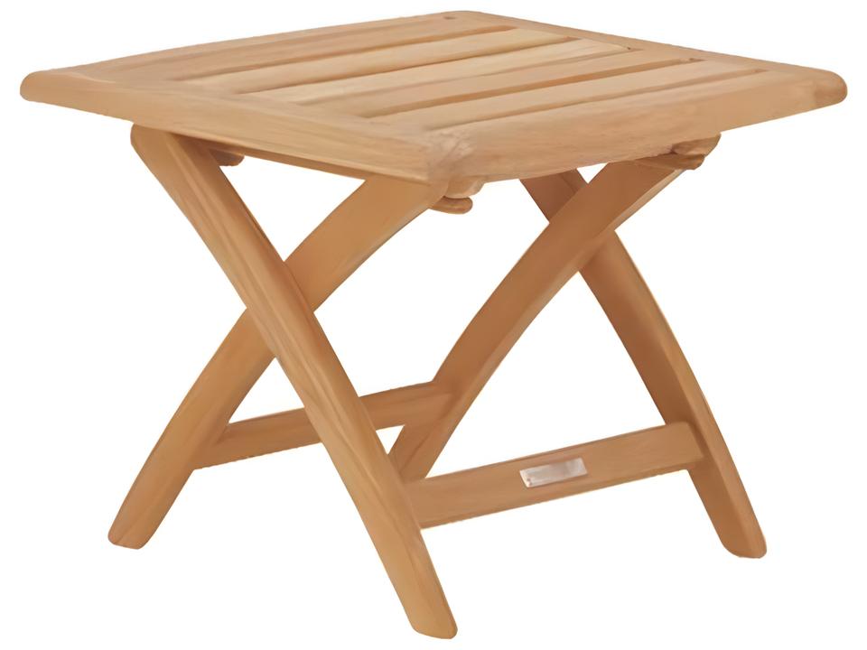 St Tropez 20-Inch Rectangular Teak Outdoor End Table Ottoman