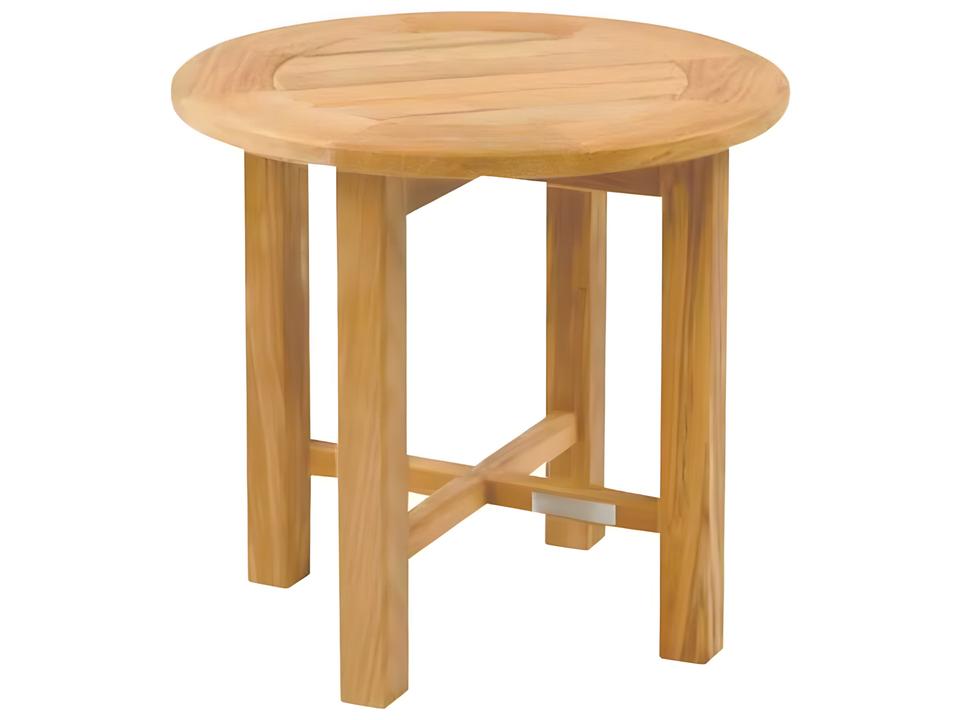 Essex Round Outdoor Side Table in Grade A Teak