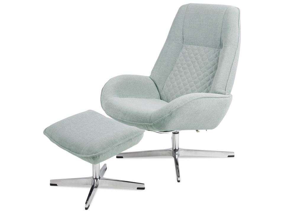 Bordeaux Swivel Reclining Accent Chair with Footrest