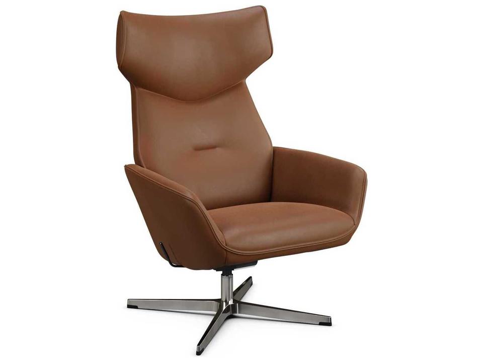 Palma Balder Cognac Leather Recliner