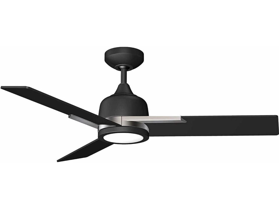 Triton-44 44-Inch 3-Blade Indoor Ceiling Fan with LED Light in Satin Nickel