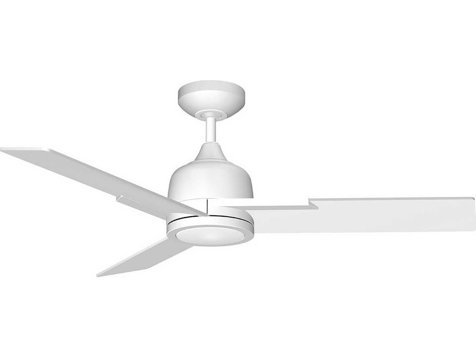 Triton-44 44-Inch 3-Blade AC Motor Ceiling Fan with LED Light Kit in White