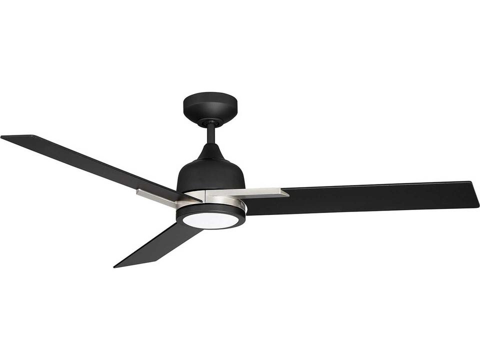 Triton 52-Inch 3-Blade LED Ceiling Fan in Black and Satin Nickel