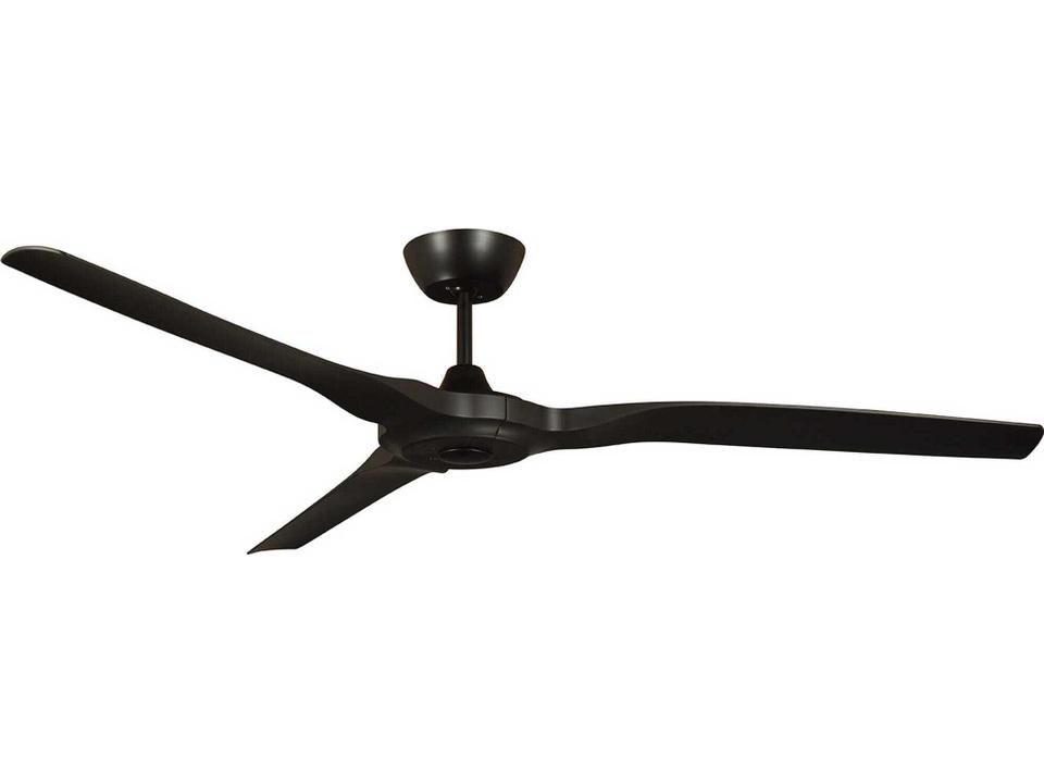 Lighting Radical 60-Inch 3-Blade Indoor Ceiling Fan in Black with Remote