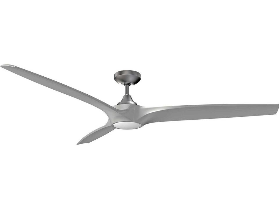 Lighting Paladin 60-Inch 3-Blade Damp Rated Ceiling Fan in Satin Nickel