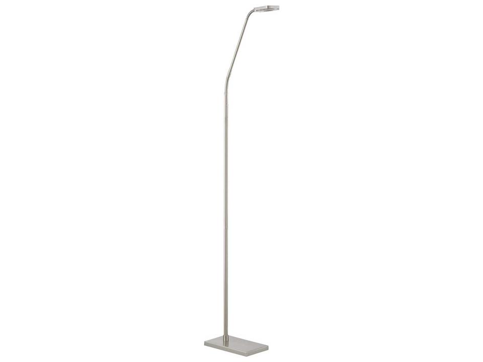 Tavv Integrated LED Floor Lamp in Satin Nickel with Flex Neck