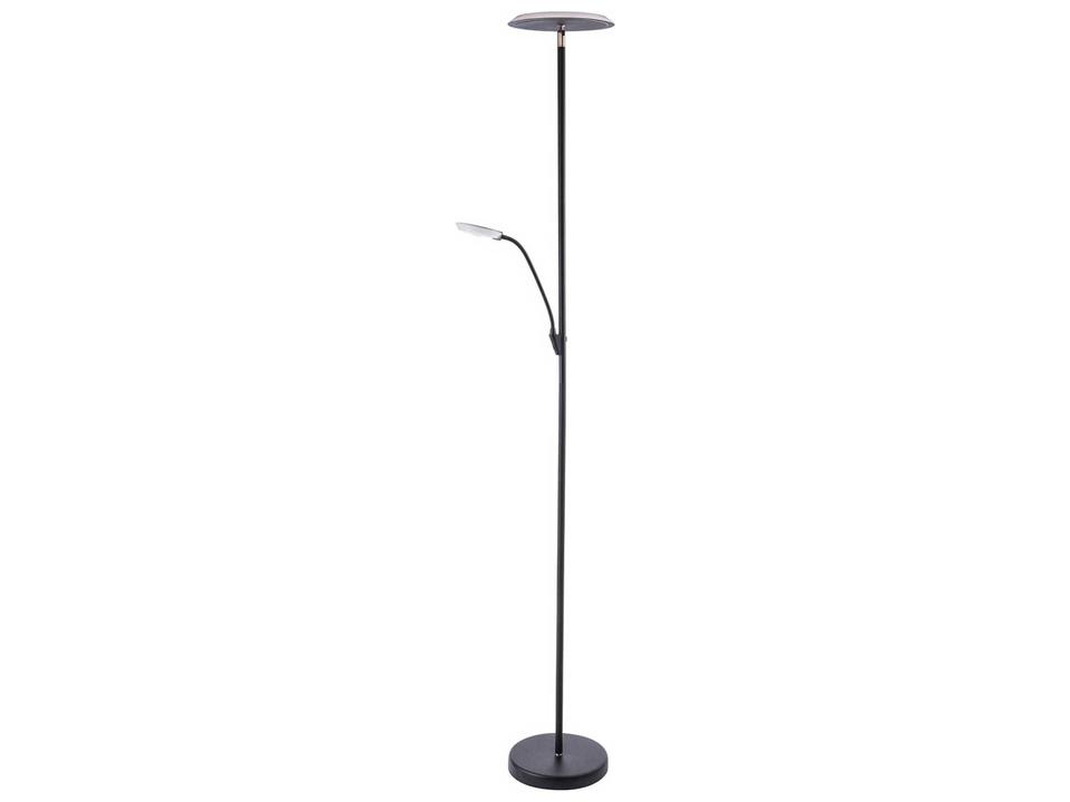 Lighting Iggy Integrated LED Torchiere Floor Lamp with Reading Light in Black