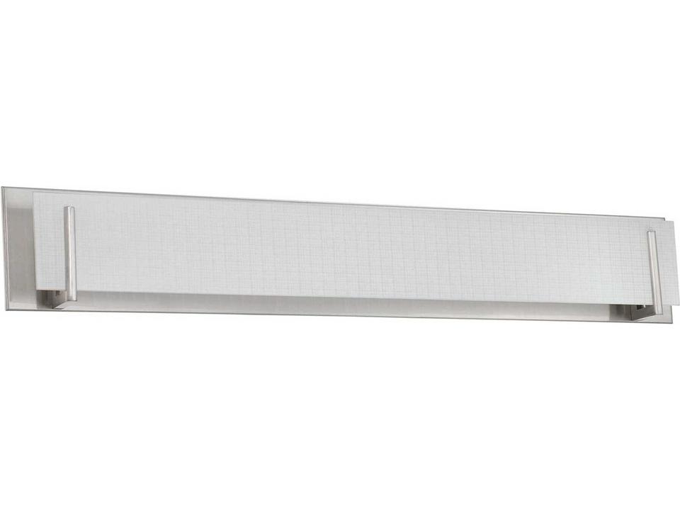Aurora 7-Light Satin Nickel Vanity Light with Linen Glass