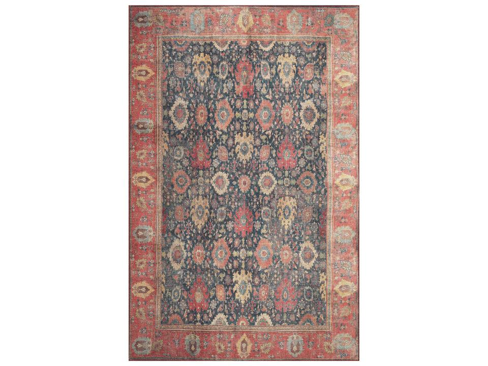 London Bordered Washable Performance Area Rug