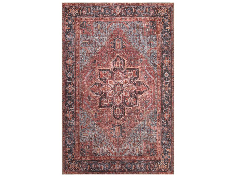 London Bordered Washable Performance Area Rug