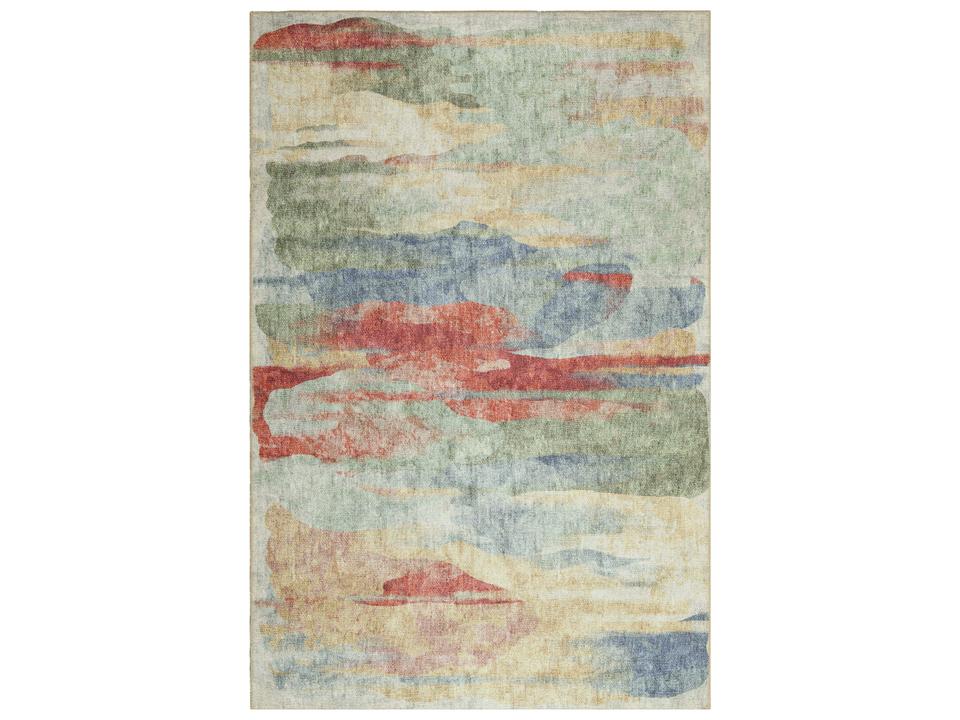 London Abstract Washable Area Rug in Multi