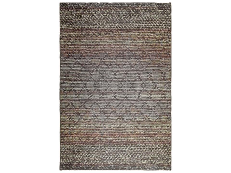 London Geometric Washable Area Rug in Earthtone