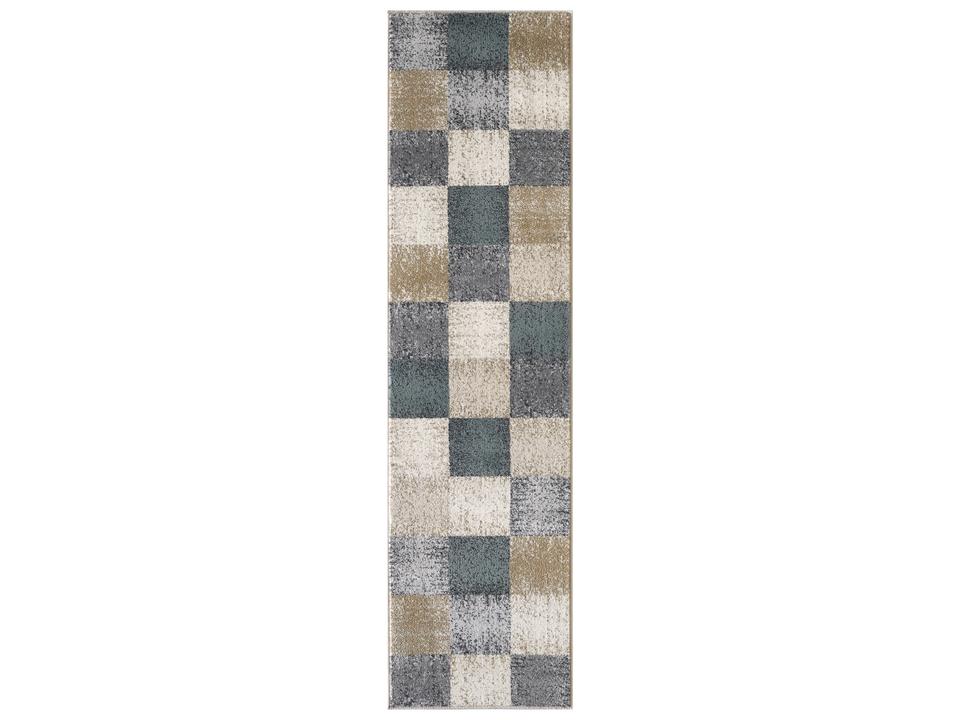 Avalon Geometric Runner Area Rug in Ivory