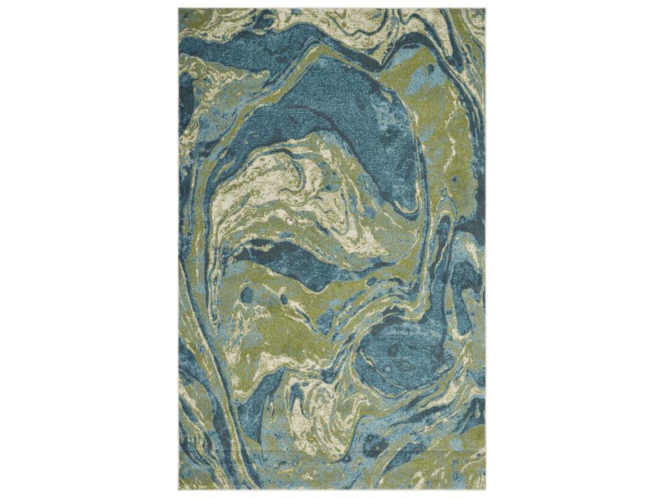 Watercolors Abstract Teal Area Rug