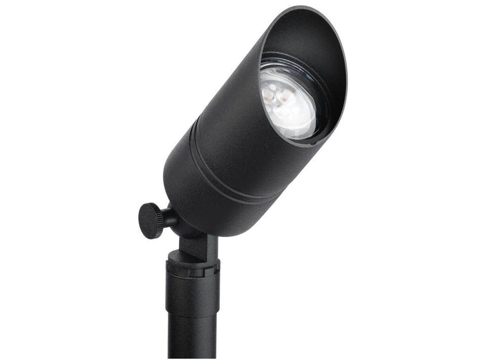 1-Light Outdoor Spot Light in Black Brass