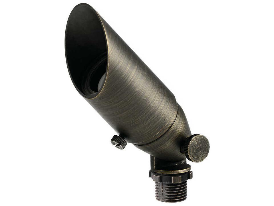 Long Cowl Outdoor Accent Spot Light in Centennial Brass