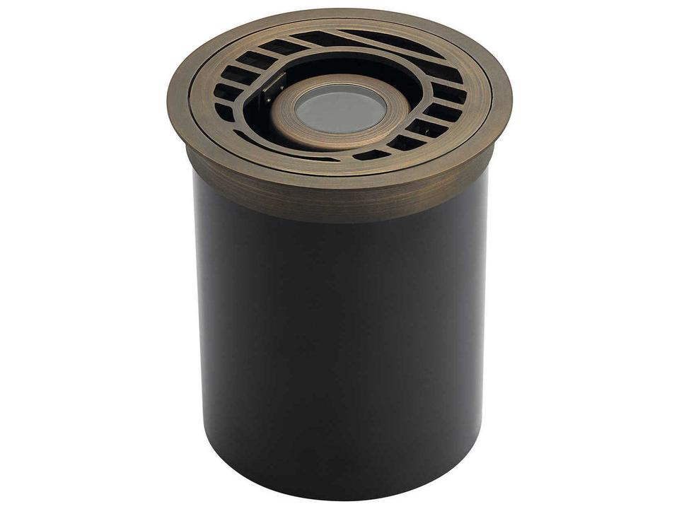 LED Retrofit Centennial Brass Articulating Well Light with Rock Guard