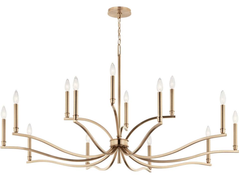 14-Light Malene Chandelier in Champagne Bronze