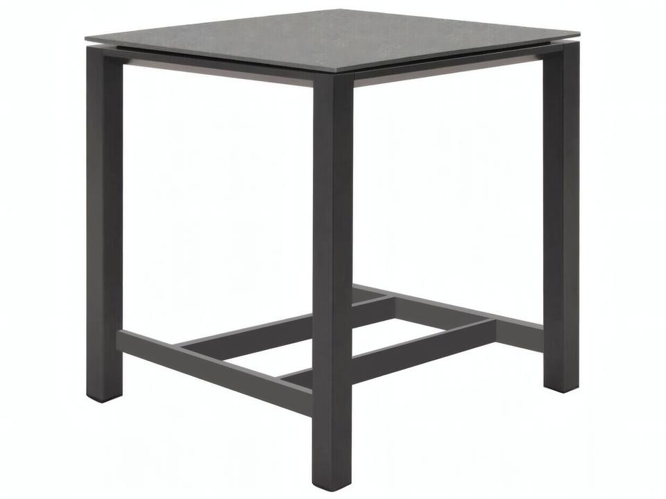 Concept 36-Inch Square Bar Table with Ceramic Top in Lava