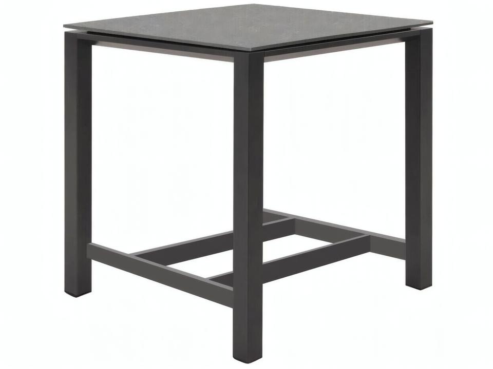 Concept Aluminum White Square Ceramic Top Bar Table