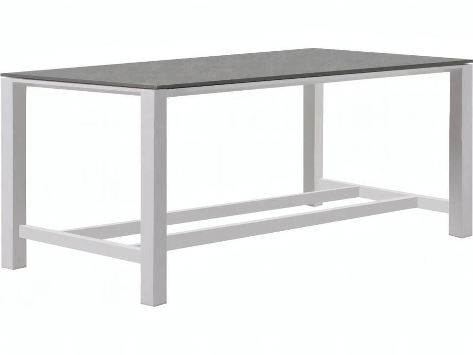 Concept Rectangular Ceramic Top Bar Table in White
