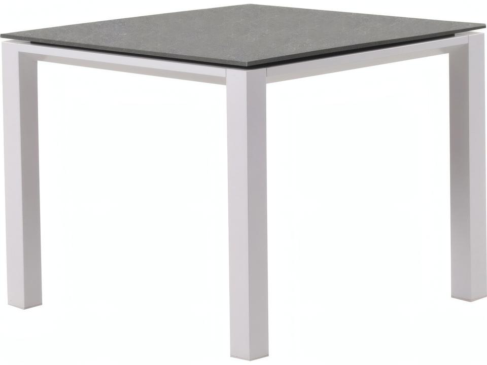 Concept Aluminum White Square Ceramic Top Dining Table