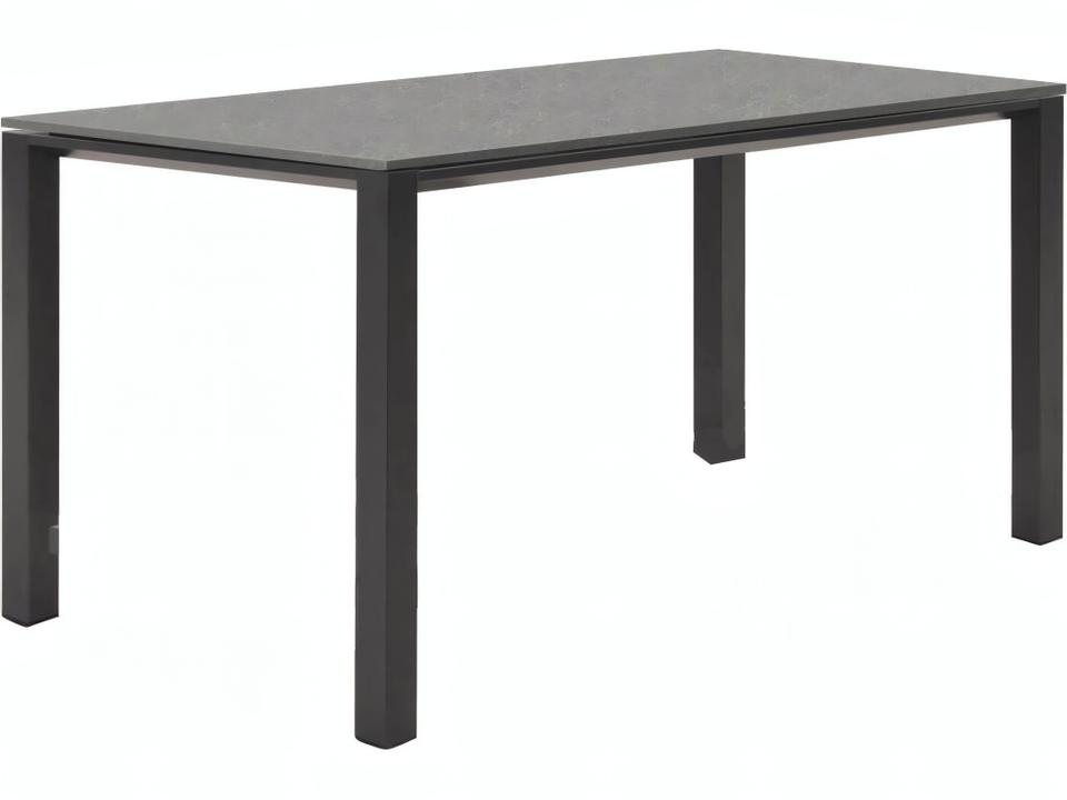 Concept Aluminum Lava Rectangular Ceramic Top Dining Table 71-Inch