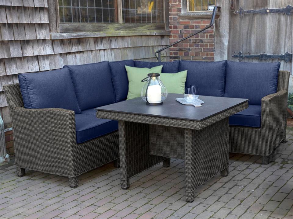 Palma Rattan spectrum Indigo Wicker Cushion Lounge Set