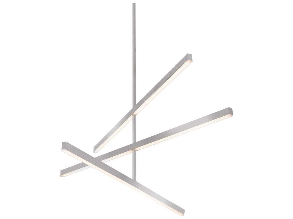 Vega 3-Light LED Linear Chandelier in Brushed Nickel