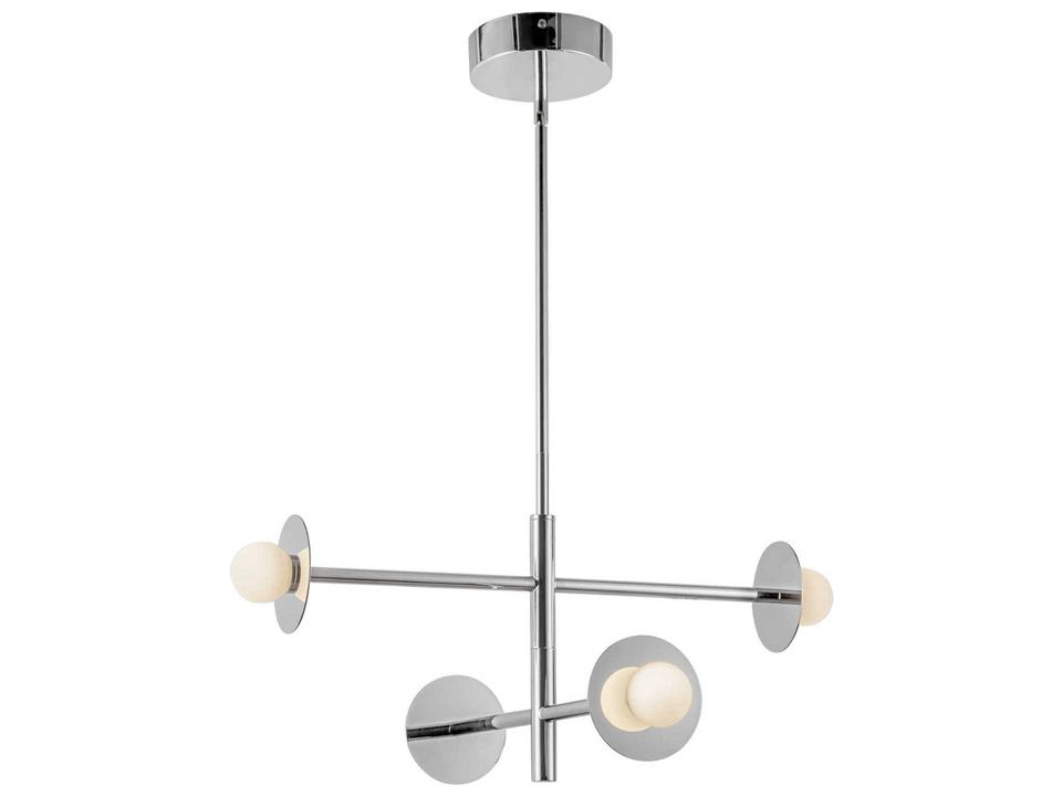 Elixir LED Chandelier in Chrome with Opal Glass