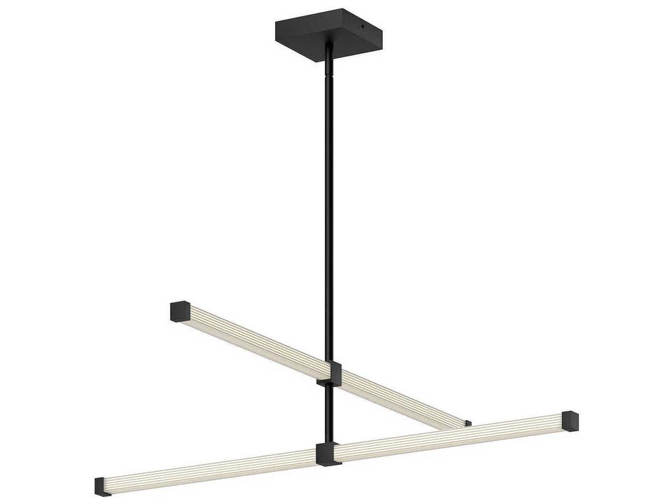 Blade 1-Light Linear LED Chandelier in Black