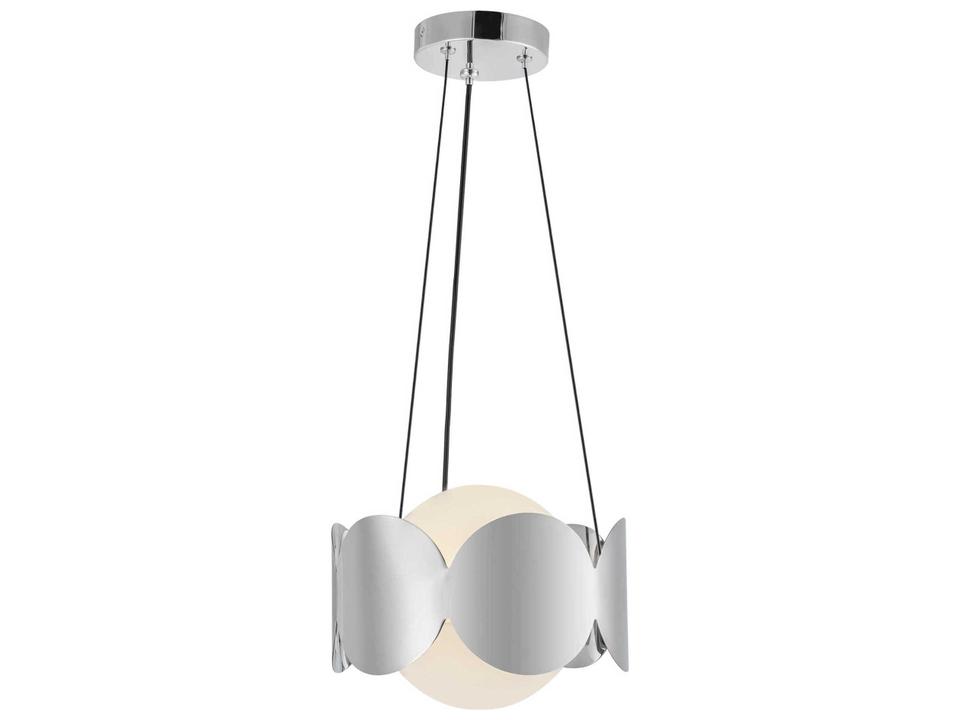 1-Light Ciel Chandelier with Chrome Finish and Opal Glass