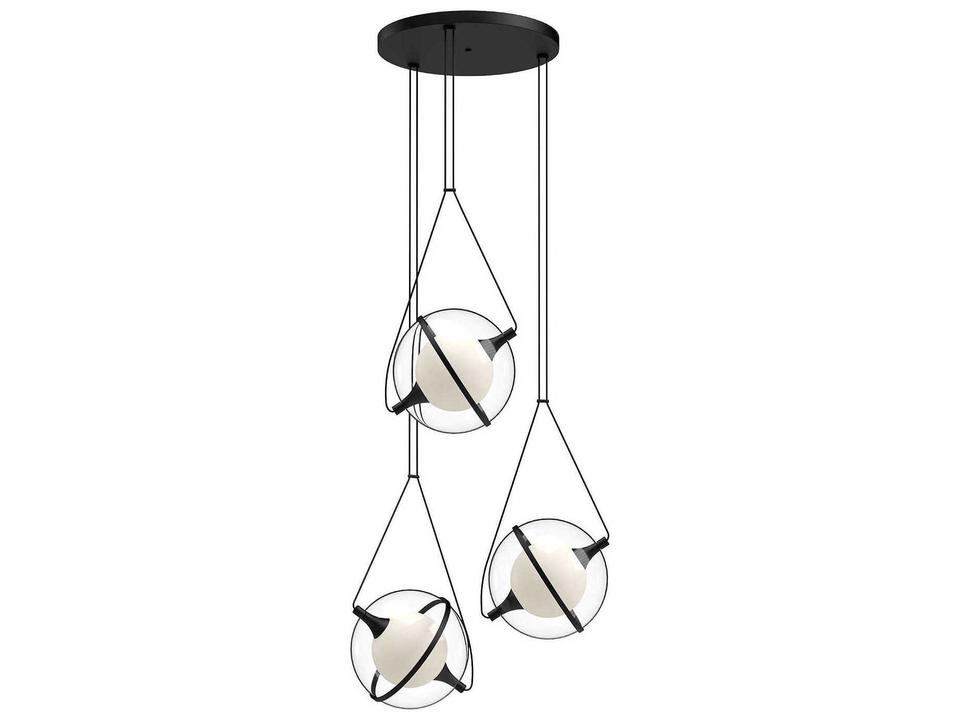 Aries 28 Inch 37W LED Chandelier in Black