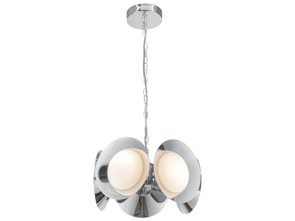 Cleo 16-Inch LED Chandelier in Chrome with Opal Glass