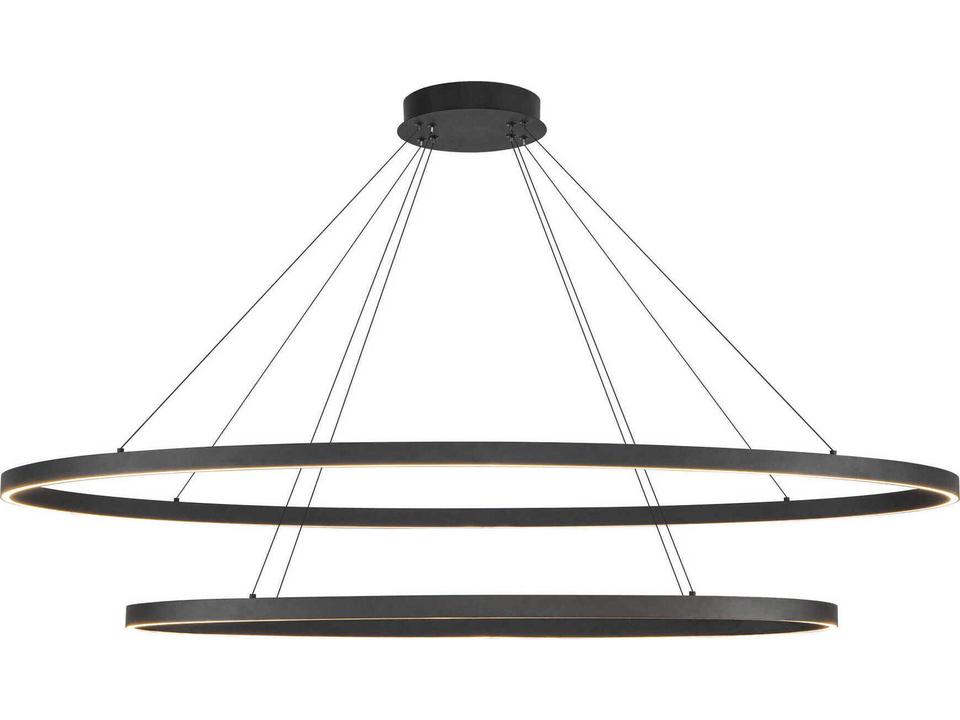 Ovale Black Linear Chandelier