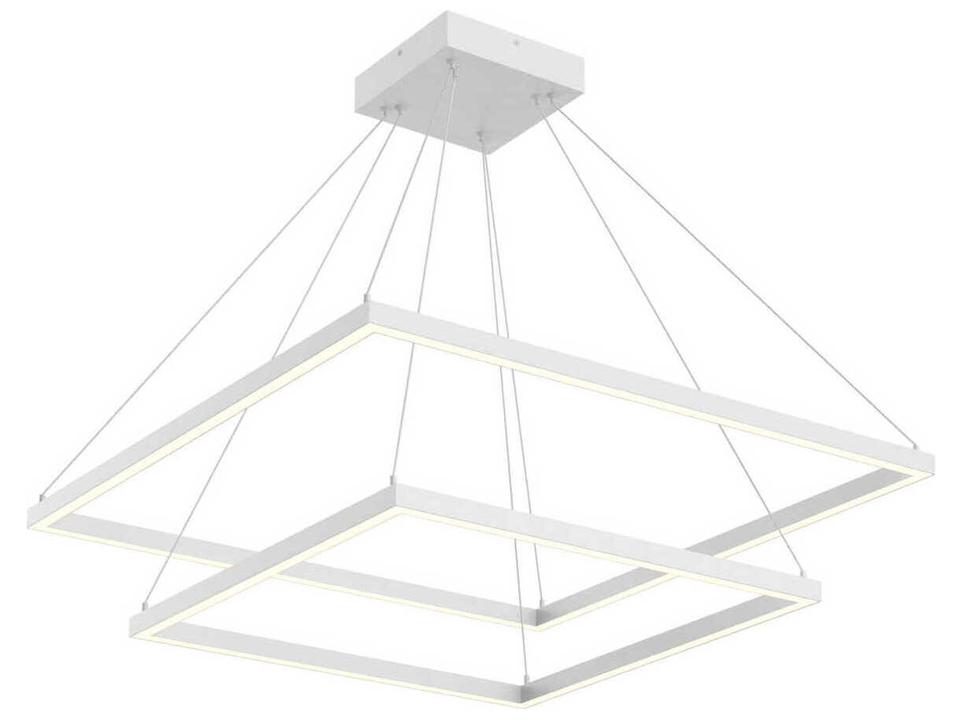 Piazza Two-Tier Integrated LED Chandelier in White