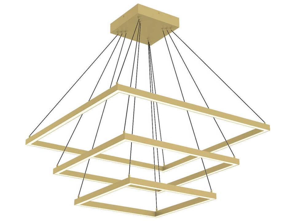 Piazza Integrated LED Chandelier in Brushed Gold