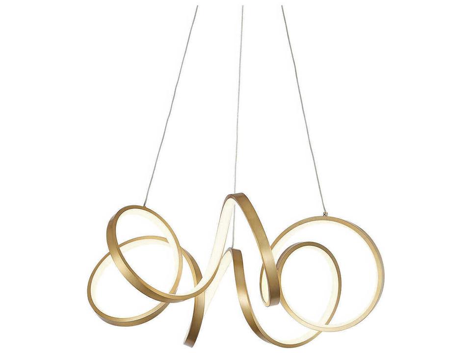 Synergy 24-Inch Integrated LED Chandelier in Antique Brass