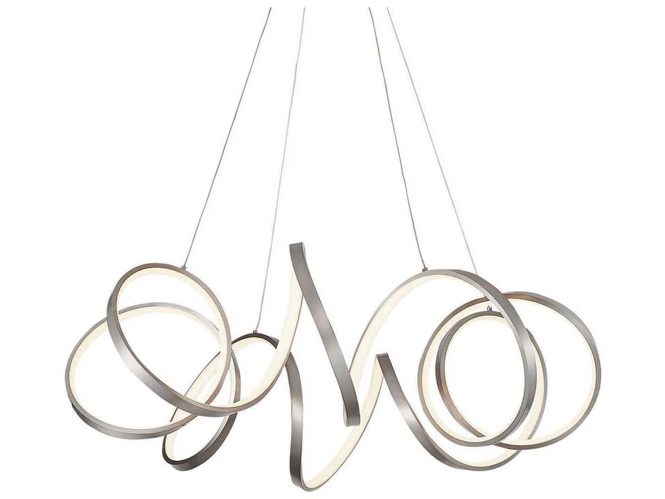Synergy 34-Inch Integrated LED Chandelier in Antique Silver