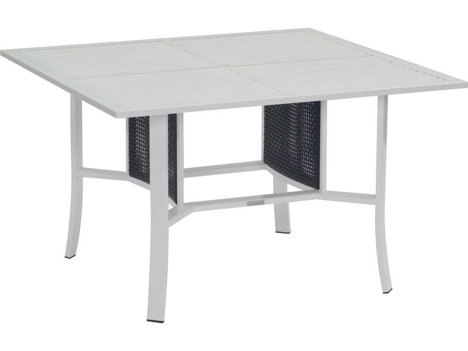Parkview Woven Wicker Square Dining Table with Umbrella Hole