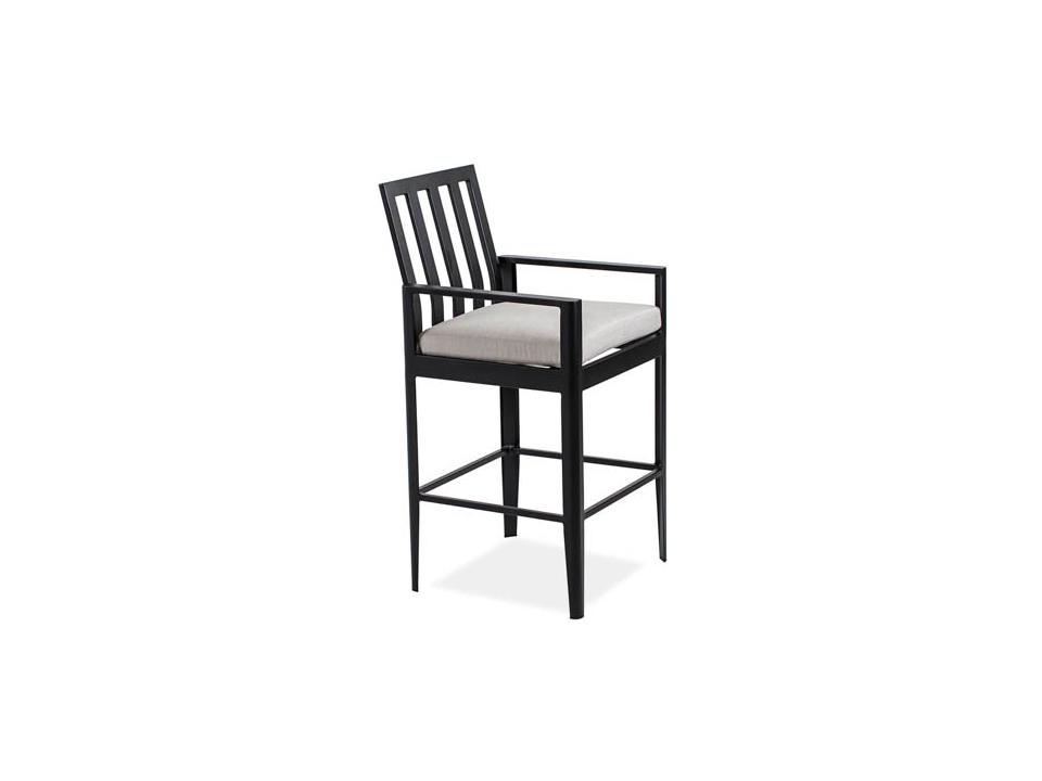Serene Aluminum Patio Bar Stool with Cushions