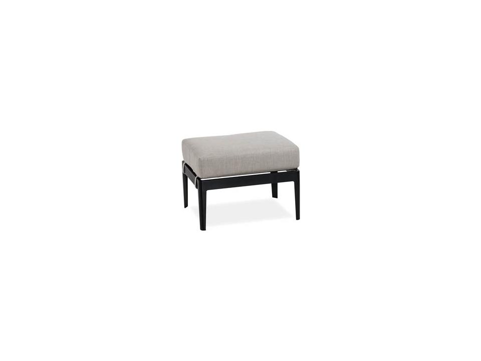 Serene Outdoor Ottoman with Tapered Aluminum Legs