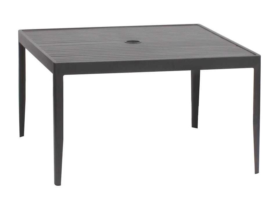 Serene Square Outdoor Patio Chat Table with Hole